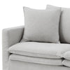 Rutu Loveseat | 2 Accent Pillows | Light Gray Padded Linen | 68’’ BM340276