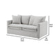 Rutu Loveseat | 2 Accent Pillows | Light Gray Padded Linen | 68’’ BM340276