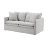 Rutu Loveseat | 2 Accent Pillows | Light Gray Padded Linen | 68"