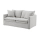 Rutu Loveseat | 2 Accent Pillows | Light Gray Padded Linen | 68"