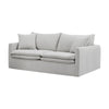 Rutu Sofa | 2 Accent Pillows | Light Gray Padded Linen | 84’’ BM340277