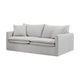 Rutu Sofa | 2 Accent Pillows | Light Gray Padded Linen | 84’’ BM340277