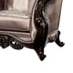 Aboi Armchair w Pillow | Brown Velvet | Ornate Carved Dark Cherry Wood BM340283