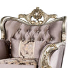 Aboi Armchair | 1 Accent Pillow | Purple Velvet | Carved Details BM340286