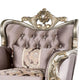 Aboi Armchair | 1 Accent Pillow | Purple Velvet | Carved Details BM340286