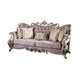 Aboi Sofa | 5 Accent Pillows | Purple Velvet | Carved Details | 95’’