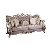 Aboi Sofa | 5 Accent Pillows | Purple Velvet | Carved Details | 95"