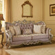 Aboi Sofa | 5 Accent Pillows | Purple Velvet | Carved Details | 95"