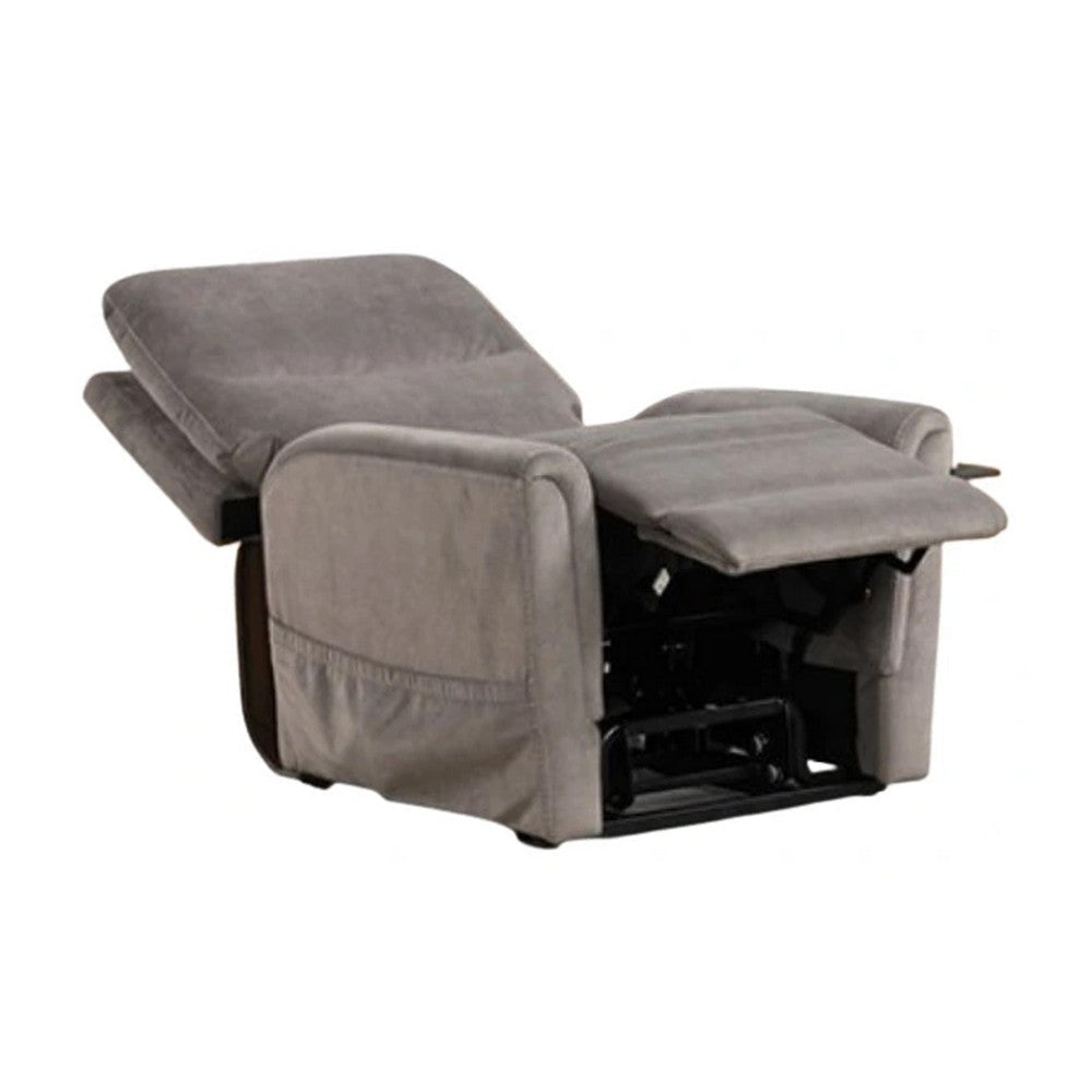 Power Lift Chair with Heat & Massage | Gray Fabric Padded | USB Port BM340289