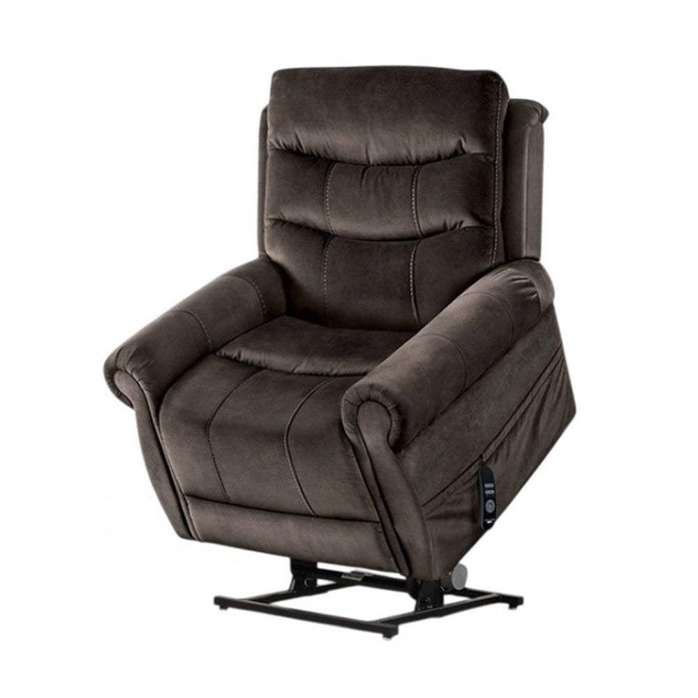 Power Lift Chair with Heat & Massage | Dark Gray Fabric | USB Port BM340290