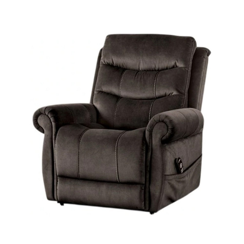 Power Lift Chair with Heat & Massage | Dark Gray Fabric | USB Port BM340290