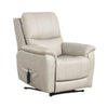 Lift Chair with Power Headrest | Light Gray Faux Leather | USB Charging