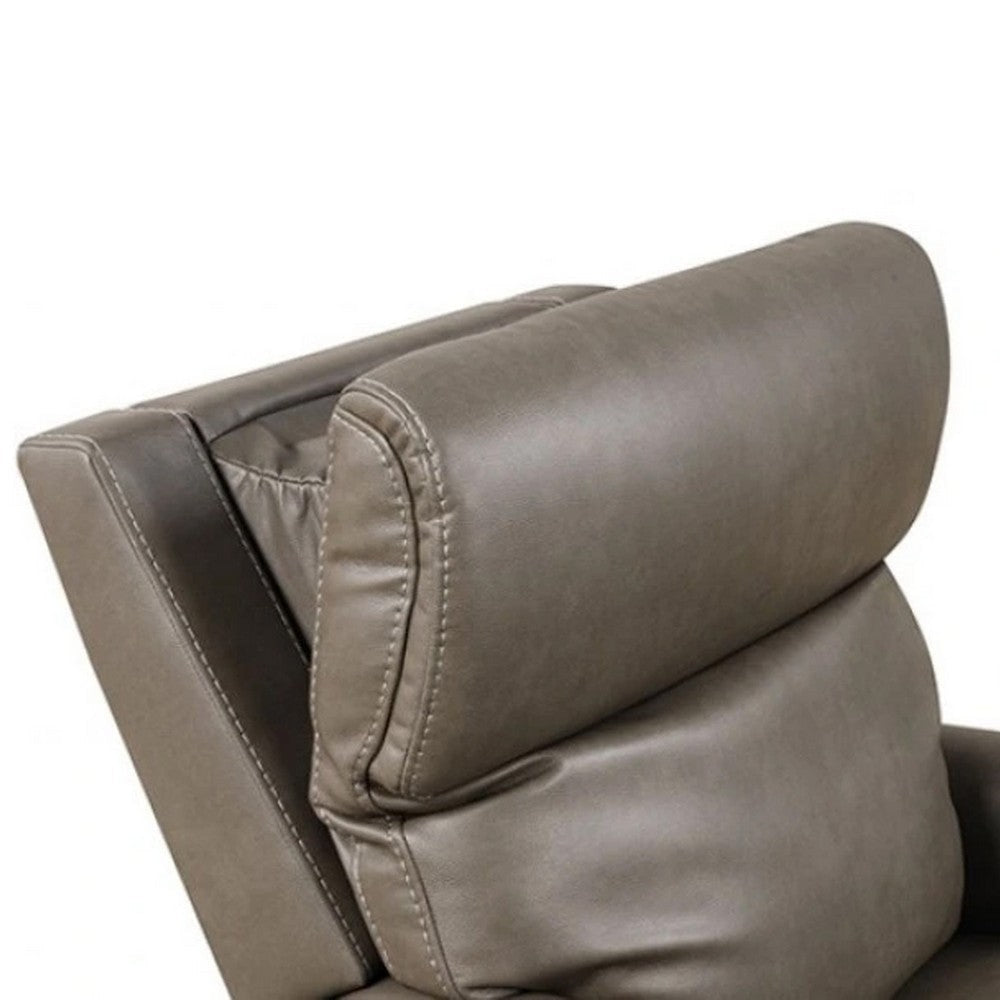 Lift Chair with Power Headrest | Light Gray Fabric Padded | USB Charging BM340292