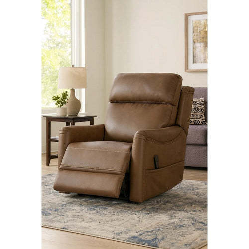 Lift Chair | Brown Faux Leather | Air Massage | 3 Zone Heating | USB