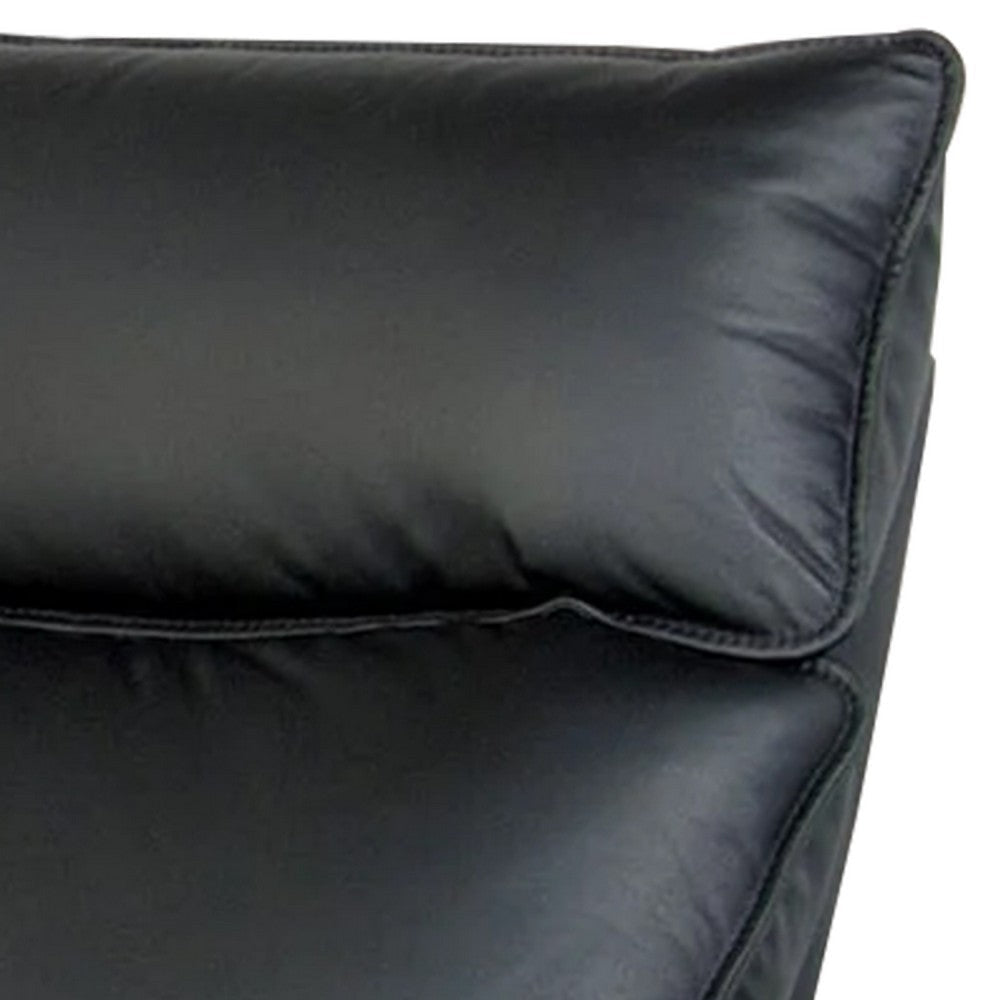 Lenne Loveseat | Black Faux Leather | Manual Recliner Mechanism | 63’’ BM340295