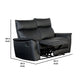 Lenne Loveseat | Black Faux Leather | Manual Recliner Mechanism | 63’’ BM340295