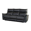 Lenne Sofa | Black Faux Leather | Manual Reclining Mechanism | 86’’ BM340296