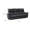 Lenne Sofa | Black Faux Leather | Manual Reclining Mechanism | 86’’ BM340296