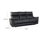 Lenne Sofa | Black Faux Leather | Manual Reclining Mechanism | 86’’ BM340296