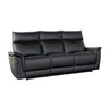 Lenne Sofa | Black Faux Leather | Manual Reclining Mechanism | 86"