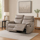 Lenne Loveseat | Taupe Gray Faux Leather | Manual Recliner | 63’’ BM340297