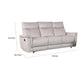 Lenne Sofa | Taupe Gray Faux Leather | Manual Reclining Mechanism | 86’’ BM340298