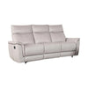 Lenne Sofa | Taupe Gray Faux Leather | Manual Reclining Mechanism | 86"