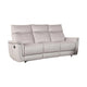 Lenne Sofa | Taupe Gray Faux Leather | Manual Reclining Mechanism | 86"