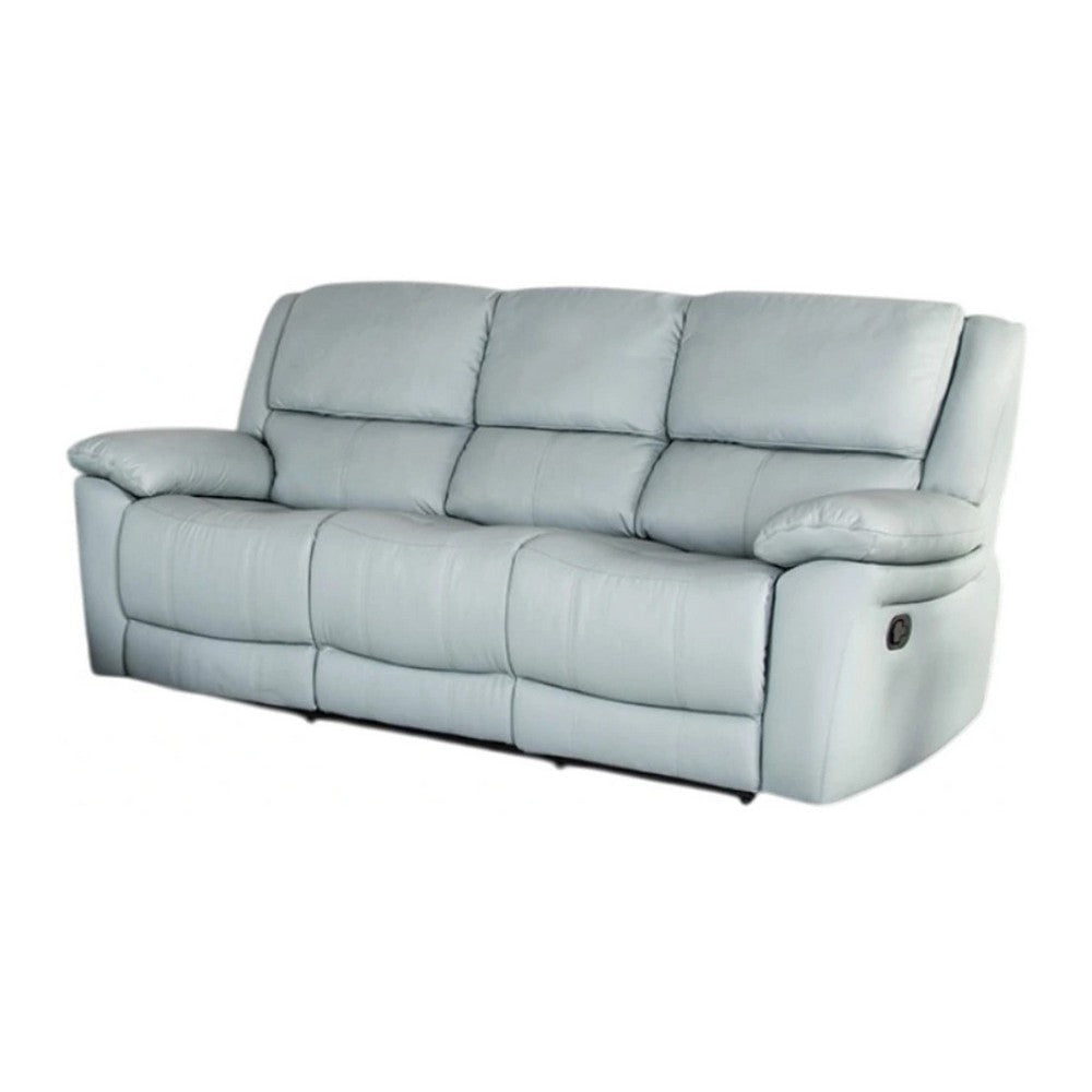 Larus Sofa | Manual Reclining Mechanism | Blue Faux Leather | 82’’ BM340299