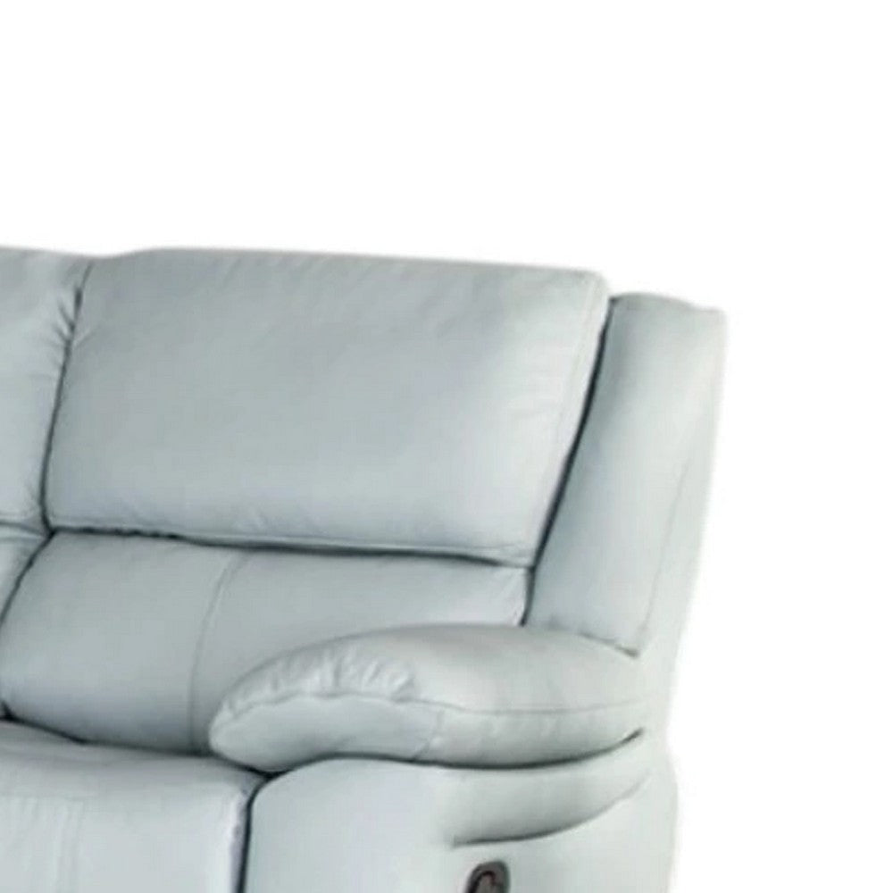 Larus Sofa | Manual Reclining Mechanism | Blue Faux Leather | 82’’ BM340299