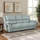 Larus Sofa | Manual Reclining Mechanism | Blue Faux Leather | 82"