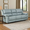 Larus Sofa | Manual Reclining Mechanism | Blue Faux Leather | 82"