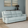 Larus Sofa | Manual Reclining Mechanism | Blue Faux Leather | 82"