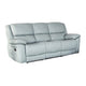Larus Sofa | Manual Reclining Mechanism | Blue Faux Leather | 82"