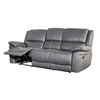 Larus Sofa | Manual Reclining Mechanism | Dark Gray Faux Leather | 82’’ BM340300