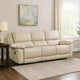 Larus Sofa | Manual Reclining Mechanism | Off White Faux Leather | 82"