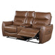 Teren Power Recliner Loveseat | 63" | Brown Grain Leather | Cupholders