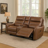 Teren Power Recliner Loveseat | 63’’ | Brown Grain Leather | Cupholders BM340302