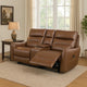 Teren Power Recliner Loveseat | 63’’ | Brown Grain Leather | Cupholders BM340302