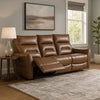 Teren Power Recliner Sofa | 86" | Brown Grain Leather