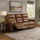 Teren Power Recliner Sofa | 86" | Brown Grain Leather