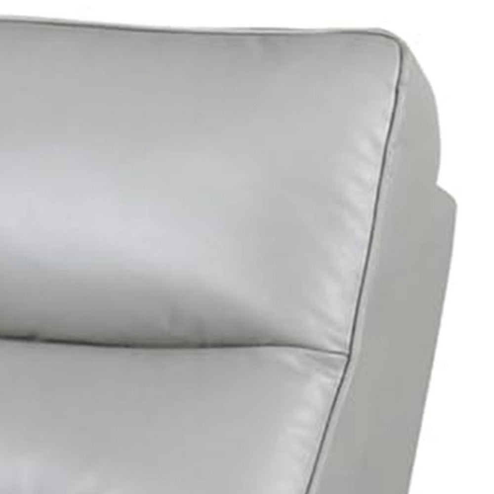 Teren Power Recliner Loveseat | 63’’ | Gray Grain Leather | Cuphoders BM340304