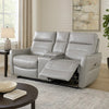 Teren Power Recliner Loveseat | 63’’ | Gray Grain Leather | Cuphoders BM340304