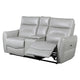 Teren Power Recliner Loveseat | 63" | Gray Grain Leather | Cuphoders