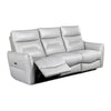 Teren Power Recliner Sofa | 86" | Contemporary Gray Grain Leather