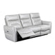 Teren Power Recliner Sofa | 86" | Contemporary Gray Grain Leather