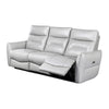 Teren Power Recliner Sofa | 86’’ | Contemporary Gray Grain Leather BM340305