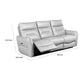 Teren Power Recliner Sofa | 86’’ | Contemporary Gray Grain Leather BM340305