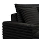 Voyo Oversize Chaise | Black Chenille | Track Arms w Cup Holders & USB | 64’’ BM340307