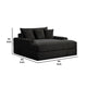 Voyo Oversize Chaise | Black Chenille | Track Arms w Cup Holders & USB | 64’’ BM340307